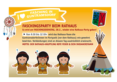 Faschingsparty beim Rathaus