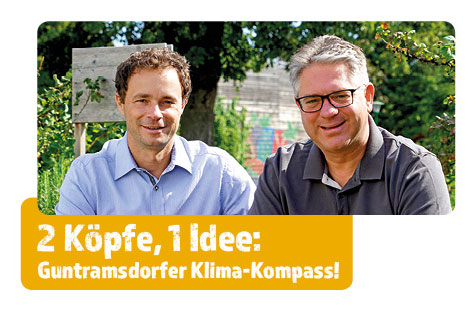 2 Köpfe, 1 Idee: Guntramsdorfer Klima-Kompass, im Bild links: Martin Cerne, rechts: Robert Weber